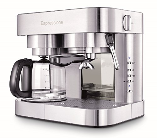 Espressione EM-1040 Stainless Steel Machine Espresso and Coffee Maker, 1.5 L,
