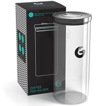 Display Jar for Beans and Grounds with 'Pop and Lock' Lid