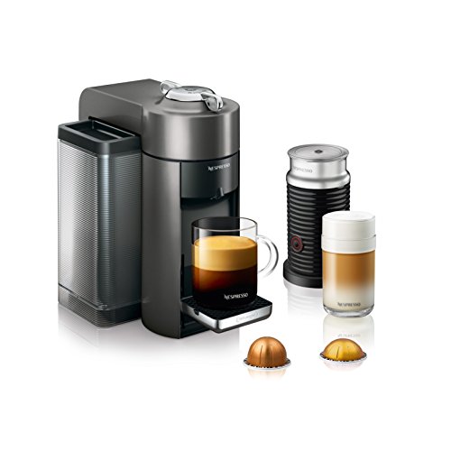 Nespresso Vertuo Evoluo Coffee and Espresso Machine with Aeroccino by De'Longhi, Titan