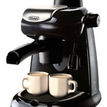 DeLonghi EC5 Steam-Driven 4-Cup Espresso and Coffee Maker, Black
