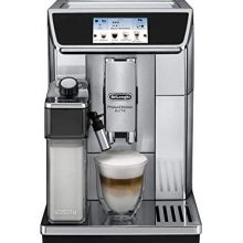 Delonghi super-automatic espresso coffee machine with double boiler, milk frother