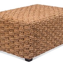 A beautifully hand-woven seagrass coffee table with a sturdy mahogany frame and checkered design, showcasing a rich dark brown finish. Perfect for living rooms or lounge areas. 