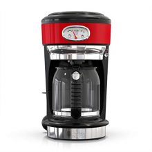 Russell Hobbs Retro Style 8-Cup Coffeemaker Red with Brewing Progress Gauge and Pause and Pour Feature