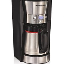 10 Cup Coffee Maker with Vacuum Stainless Thermal Carafe, Black Hamilton Brand