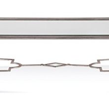Bassett Mirror Company Rectangular Cocktail Table in Silver Leaf Finish
