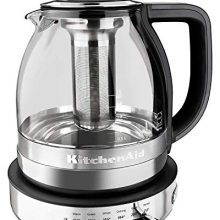 KitchenAid Electric Glass Tea Kettle, 1.5 L, Stainless Steel