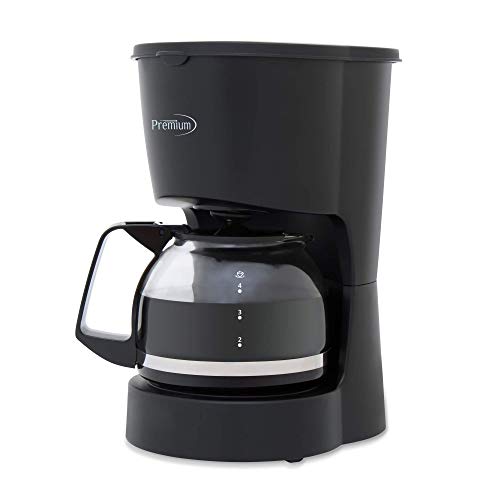 Premium 4 Cup Coffee Maker, Black