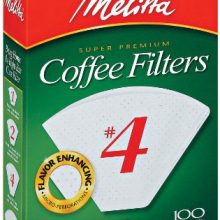 Super Premium Cone Coffee Filters, White, 100 Count