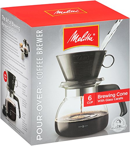 Melitta 6-Cup Pour-Over Coffee Brewer w/ Glass Carafe