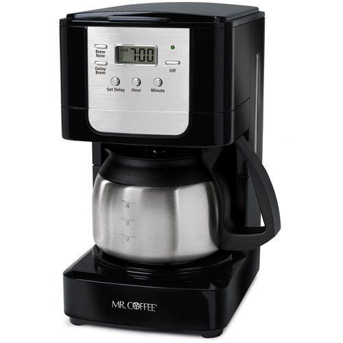 Mr. Coffee JWX9-RB 5-Cup Programmable Coffeemaker, Black