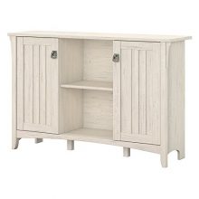 Bush Furniture Salinas Accent Storage Cabinet with Doors in Antique White