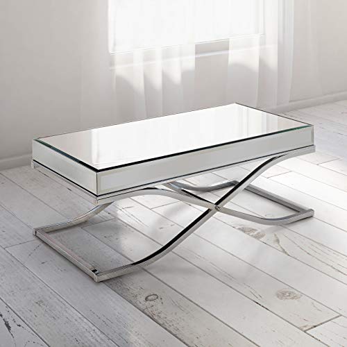 Furniture of America Orelia Luxury Chrome Metal Coffee Table