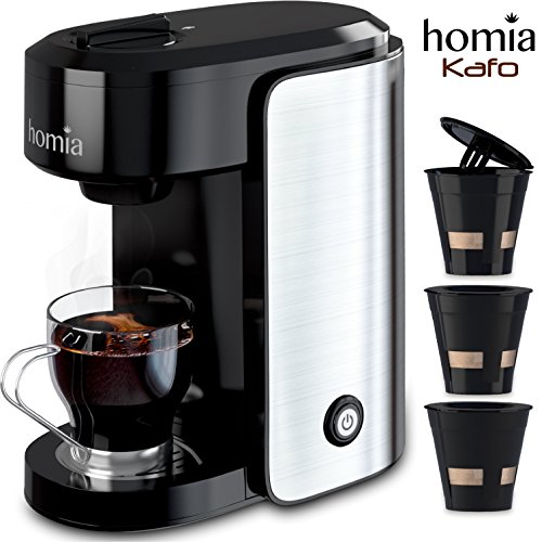 Coffee Maker Machine Single Serve - Electric Brewer for Ground Coffee, K-cup Сompatible