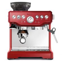 Breville The Barista Express Coffee Machine, Cranberry Red