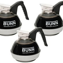 BUNN 12 Cup Easy Pour Commercial Decanter with Handle (3 Pack), Black