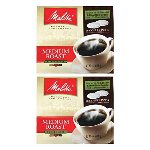 Melitta Medium Roast Soft Coffee Pods 18 Count Bag (Pack of 2)