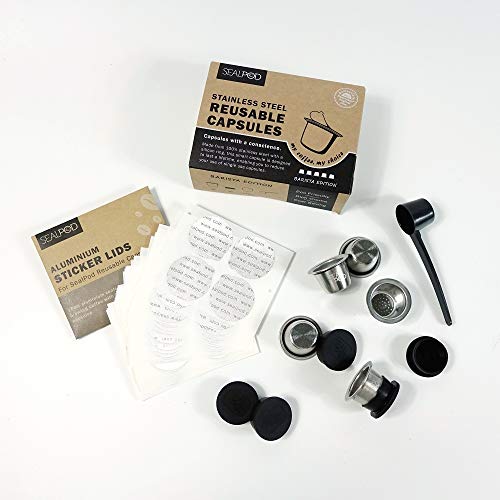 Sealpod Stainless Steel Refillable Pods for Nespresso Machines