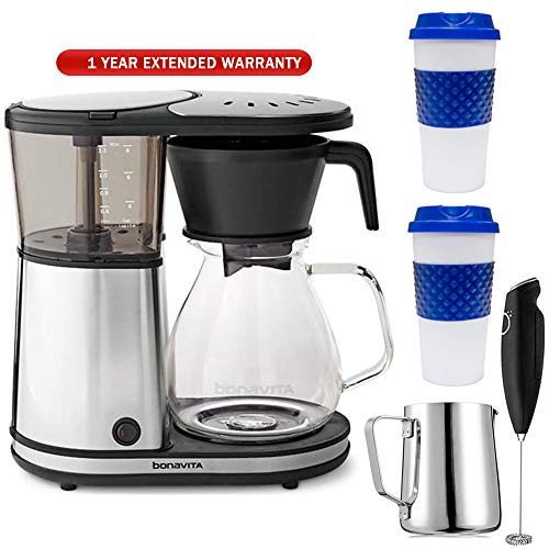 Bonavita Glass 8-Cup Coffee Brewer with Hot Plate Glass Carafe