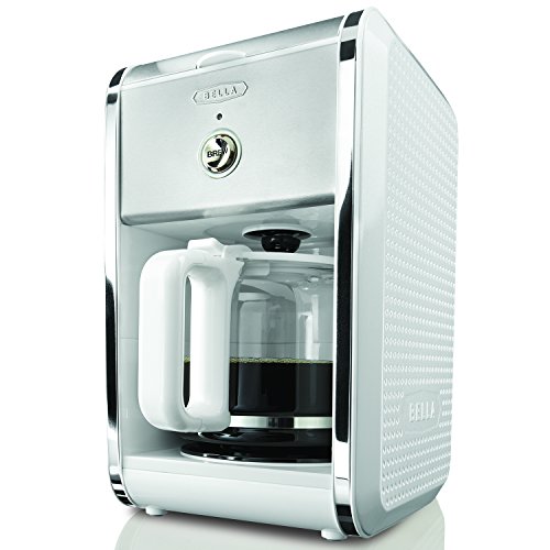 BELLA Dots Collection 12-Cup Coffee Maker, White