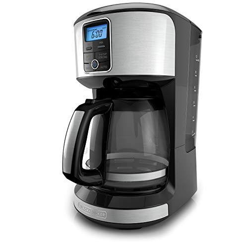 BLACK+DECKER 12-Cup Programmable Coffeemaker, Stainless Steel