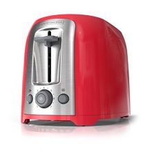 BLACK+DECKER 2-Slice Toaster, Red