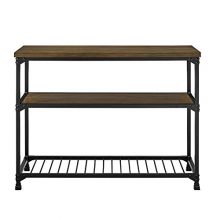 Dorel Living Cassy Multifunction Island, Rustic Antique Oak/Black