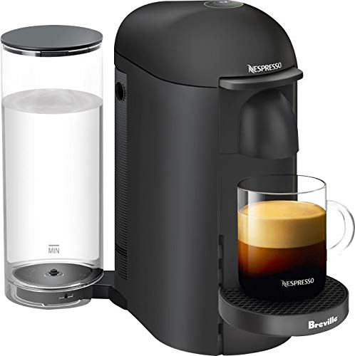 Nespresso VertuoPlus Coffee and Espresso Maker by Breville with Aeroccino, Matte Black