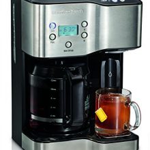 Hamilton Beach Programmable Coffee Maker & Hot Water Dispenser, 2-Way, Black and Stainless