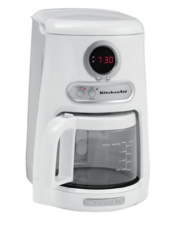 KitchenAid 10-Cup Programmable Coffeemaker, White