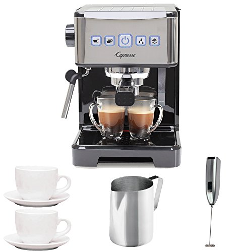 Programmable Espresso & Cappuccino Machine w/ 2 Cappuccino Cups