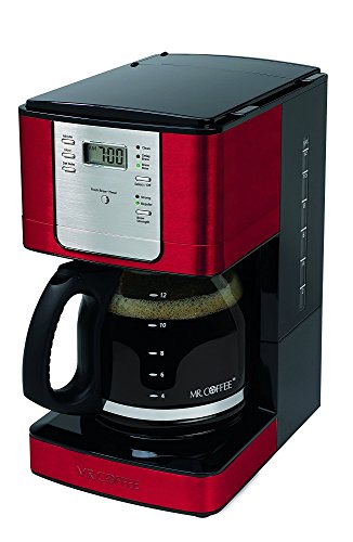 Mr. Coffee Advanced Brew 12-Cup Programmable Coffee Maker, Red