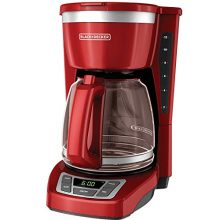 RED Black and Decker 12-Cup Programmable Coffeemaker