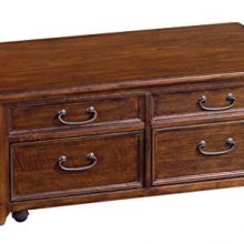 Woodboro Lift Top Coffee Table with End Drawers - Rectangular