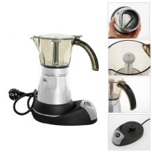 150ml/300ml Electric Coffee Maker Stainless Steel Espresso Mocha Coffee Pot Stovetop Espresso Coffee Machine 480W EU Plug