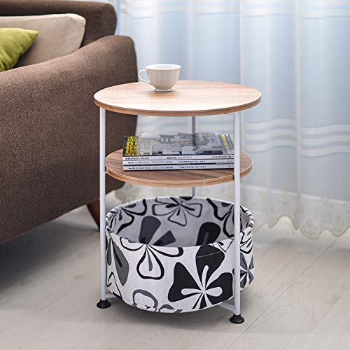 YX Round Creative Simple Coffee Table Living Room Can Move Small Side Table Notebook Table Bedside Table/Coffee Table,Style3,53 cm (Large)