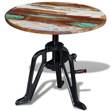 Dyrable Round End Coffee Table Solid Reclaimed Wood