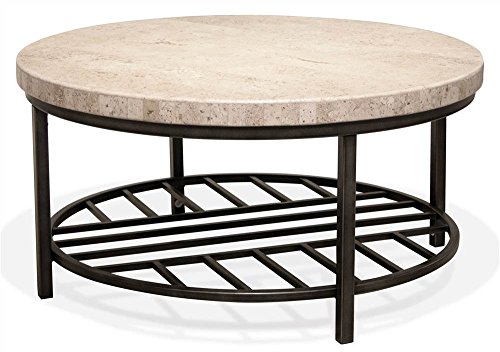 Riverside Furniture Coffee Table with Alabaster Travertine Top