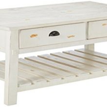 Progressive Furniture Willow Rectangular Coffee Table, White