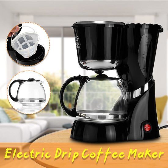 220-240V 550W Americano Drip Coffee Maker Machine Electric Black Hourglass Make Cafe Tea 600ML Multifunctional Coffee Machine