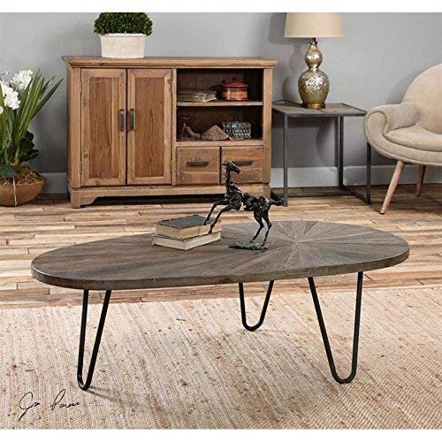 Uttermost Leveni Wooden Coffee Table, Brown and Black