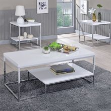 Steve Silver Company Lucia End Coffee Table, White