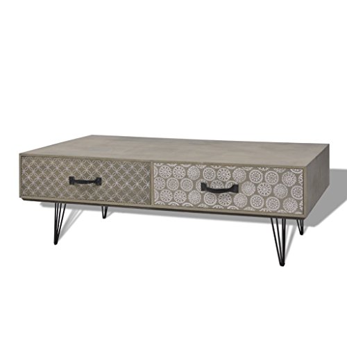 Coffee Table Decorative Sturdy Side Table Gray