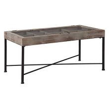 Shellmond Accent Coffee Table - Antique Gray/Black
