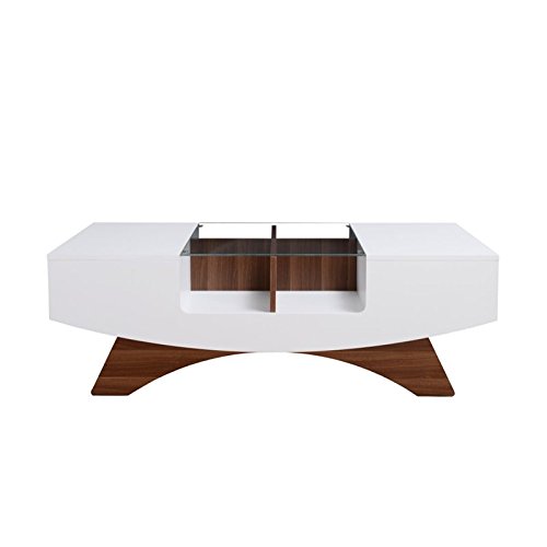 ioHOMES Markham Contemporary 2-Drawer Coffee Table, White