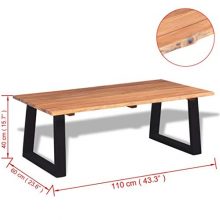 Outdoor Patio Wood Coffee Table Vintage Solid