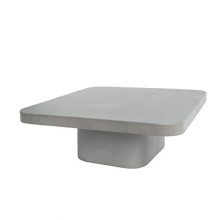 Collection Modern Style Concrete Living Room Square Coffee Table Grey