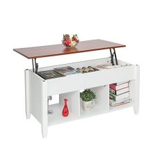 Tidyard Lift Top Coffee Table Modern Brown White