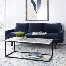 Collection Vanna Walnut Lift-Top Coffee Table White/Grey