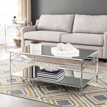 Southern Enterprises Cocktail Table, Silver