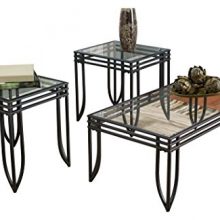 Exeter Glass Top Occasional Table Set - Contains Coffee Table